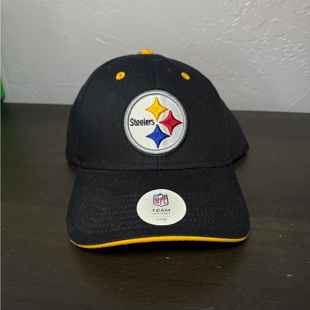 Youth NFL Black and Yellow Pittsburgh Steelers Cap NEW